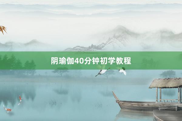 阴瑜伽40分钟初学教程